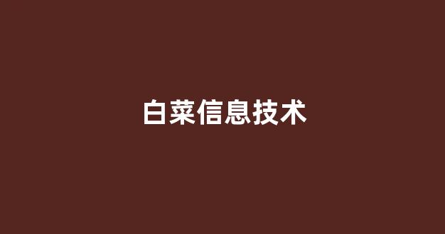 十大白菜软件